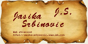 Jasika Srbinović vizit kartica